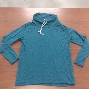 Loft Outlet Lounge - Cowl Neck, Green Long-Sleeved Top - Women’s Medium